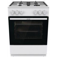 Плита Gorenje газовая, 72л, 60x60см, чугун, белый