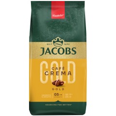 Кофе Jacobs зерна, 1000г, Crema Gold, купаж арабика/робуста
