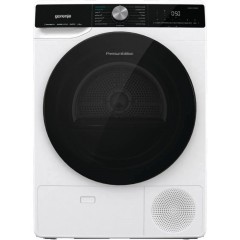 Сушильна машина Gorenje тепловий насос, 9кг, A++, 60см, дисплей, 15 програм, підсвітка барабану, білий