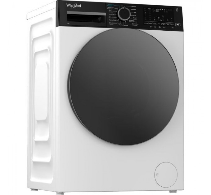 Стиральная машина Whirlpool фронтальная, 8кг, 1400, C, 55см, дисплей, пар, инвертор, люк черный, белый