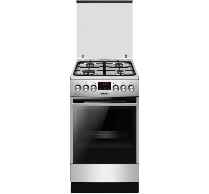Плита Hansa комбінована, 62л, 50x60см, дисплей, конвекція, чавун, нерж