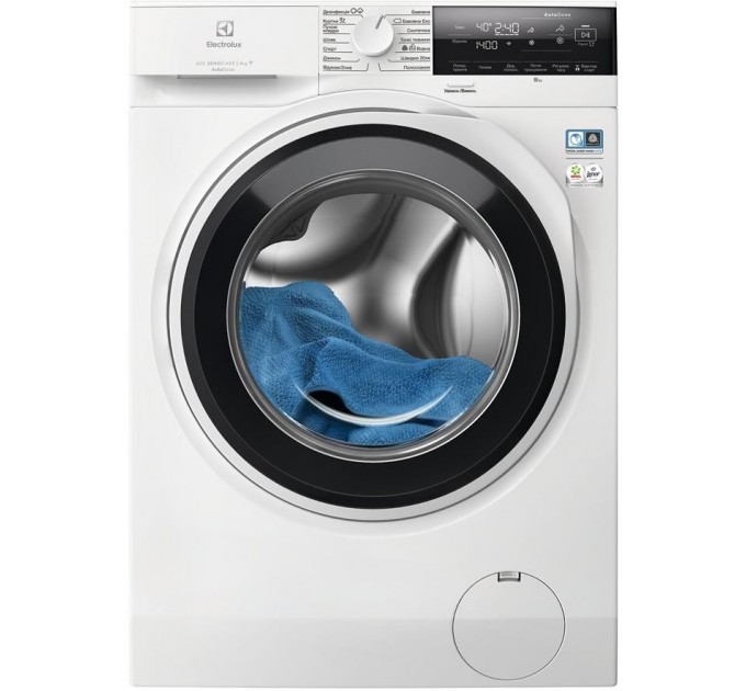 Стиральная машина Electrolux фронтальная, 9кг, 1400, A+++, 66см, дисплей, пар, инвертор, автодоз, белый
