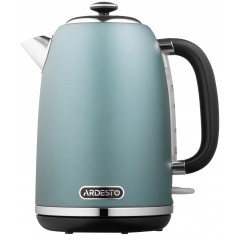 Электрочайник ARDESTO Mint Harmony, 1.8л, Strix, металл, мятный матовый