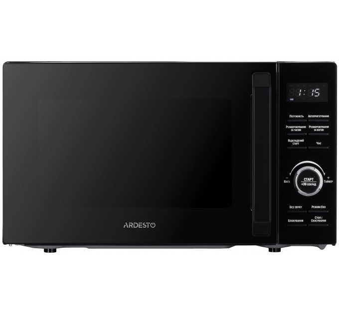 Мікрохвильова піч ARDESTO, 20л, електр.керув., 700Вт, дисплей, відкр.ручкою, швидкий старт, чорний