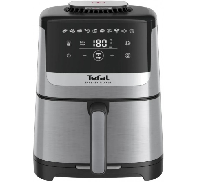 Мультипечь Tefal Easy Fry Silence, 1670Вт, чаша-5л, сенсорное управл., пластик, нерж. сталь, черный