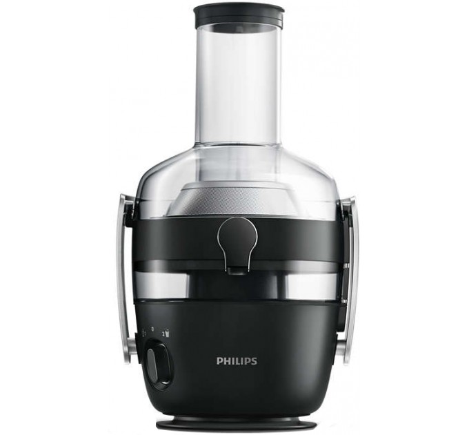 Соковитискач Philips Avance Collection відцентрований 1000Вт, чаша-1л, жмих-2.1л, жолоб на ціле яблуко, пластик, чорний