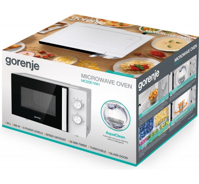 Микроволновая печь Gorenje, 20л, мех. управл., 800Вт, белый