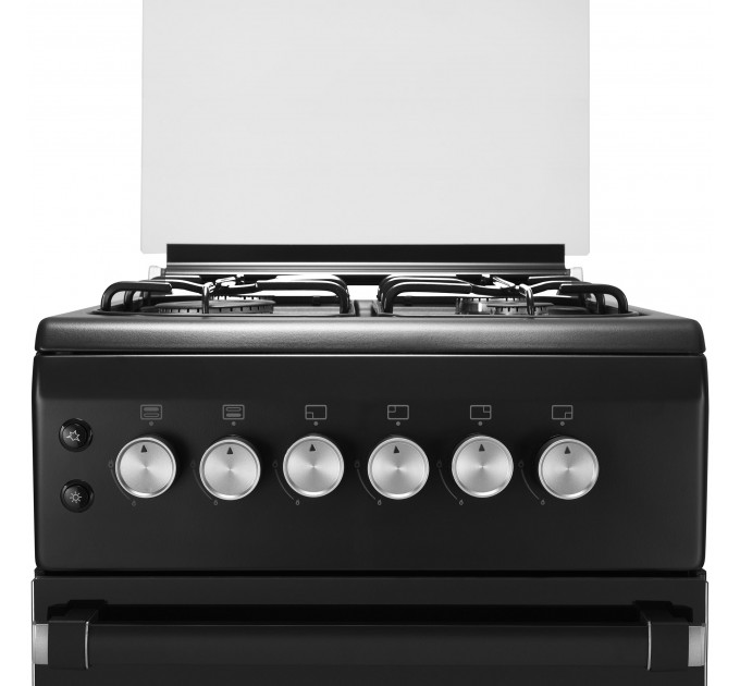 Плита ARDESTO газовая, 50л, 50x60см, электроподжиг, подсветка, термометр, кофе адаптер, откидной ящик, форсунки LPG (подключение газового баллона), черный