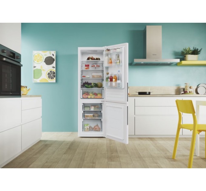 Холодильник Candy з нижн. мороз., 176x55х54.5, холод.відд.-186л, мороз.відд.-74л, 2дв., А+, ST, белый