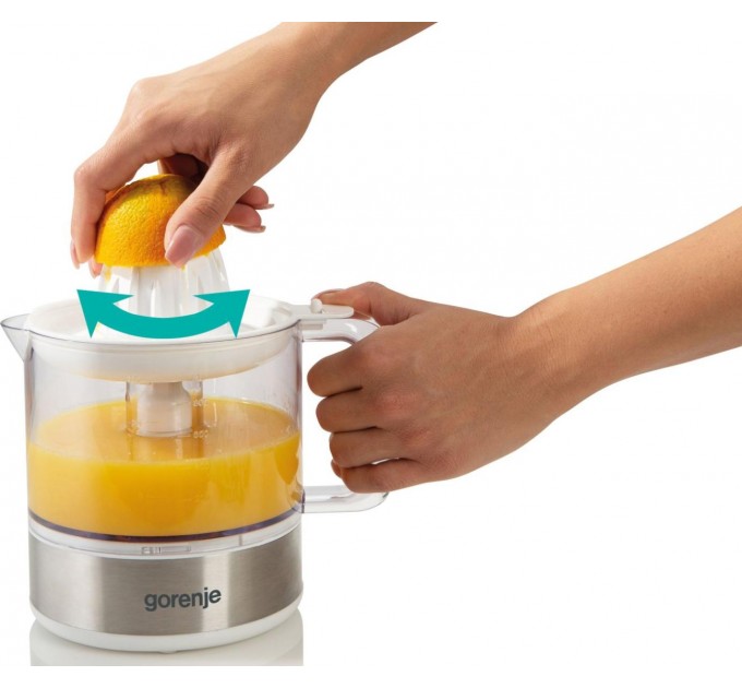 Соковыжималка Gorenje цитрус-пресс 30Вт, чаша-0.8л, пластик/металл, белый