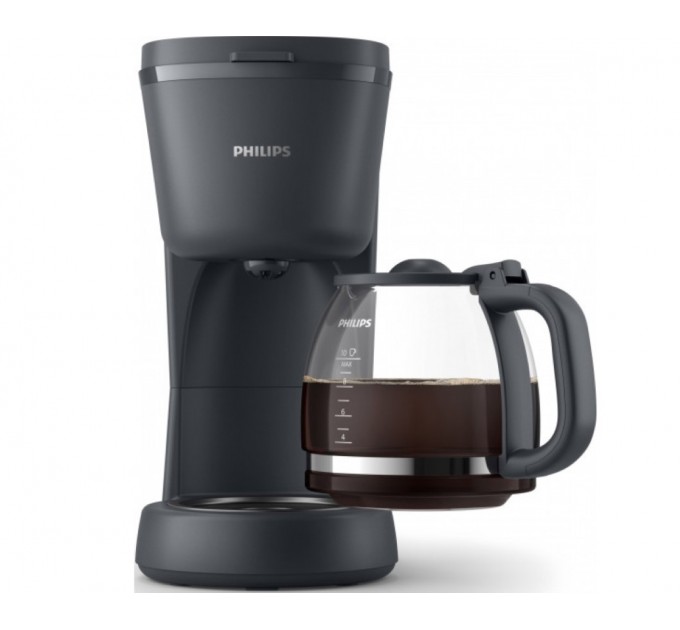 Кофеварка Philips Essentials Collection, 1.38л, молотый, поддержка температуры, темно серый