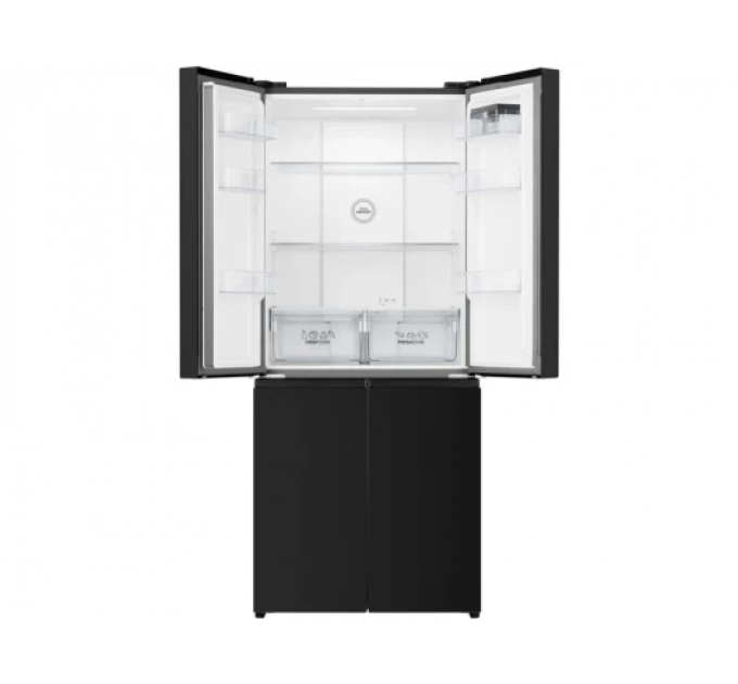 Холодильник SBS Gorenje, 190х65х80см, 4 дв.,286(149)л, А+, NoFrost+, Инвертор , Зона св-ти, дисплей, Черный