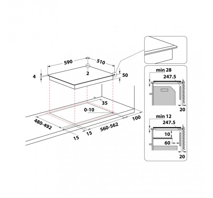 Варочная поверхность Whirlpool индукционная, 60см, расширенная зона, белый