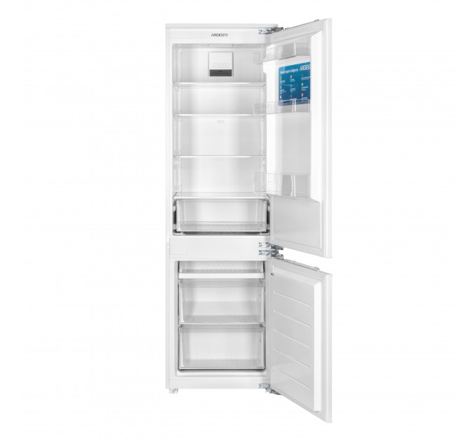 Холодильник ARDESTO вбуд. з нижн. мороз., 177x54.5x54, xолод.відд.-180л, мороз.відд.-68л, 2дв., А+, NF, door-on-door, білий
