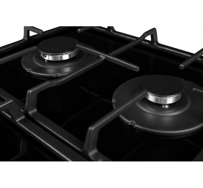 Варочная поверхность Hansa газ на стекле, 59см, чугун, черный