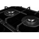 Варочная поверхность Hansa газ на стекле, 59см, чугун, черный