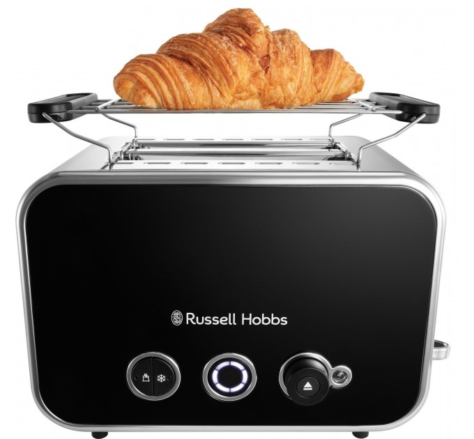 Тостер Russell Hobbs Distinctions 2-Slice 1670Вт, підігрів, розморожування, пластик, чорний