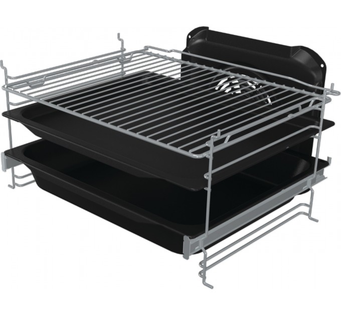 Плита Gorenje электрическая стеклокерамическая, 70л, 50x60см, дисплей, программатор, серый