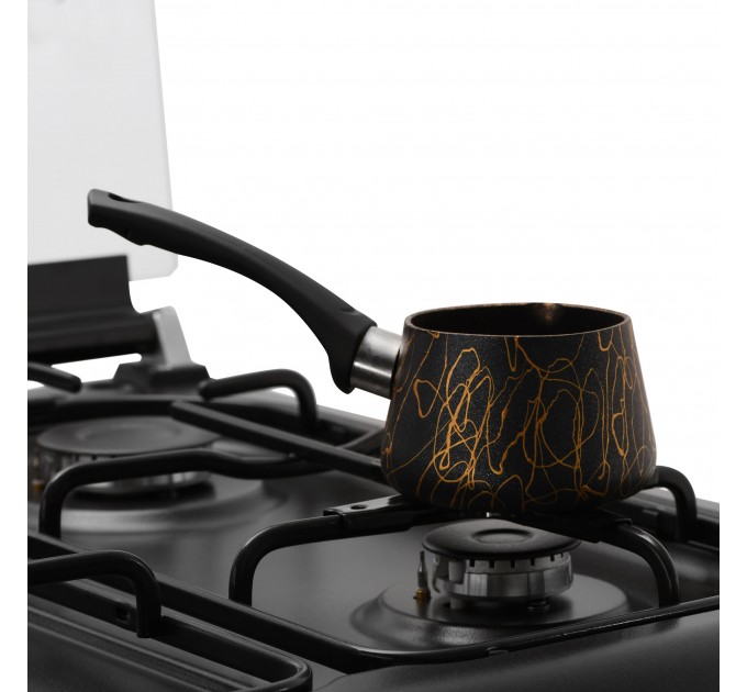 Плита ARDESTO газовая, 50л, 50x60см, электроподжиг, подсветка, термометр, кофе адаптер, откидной ящик, форсунки LPG (подключение газового баллона), черный