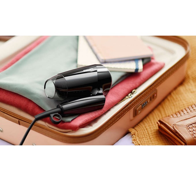 Фен Philips EssentialCare дорожный, 1200Вт, режимов-3, хол. обдув, черный