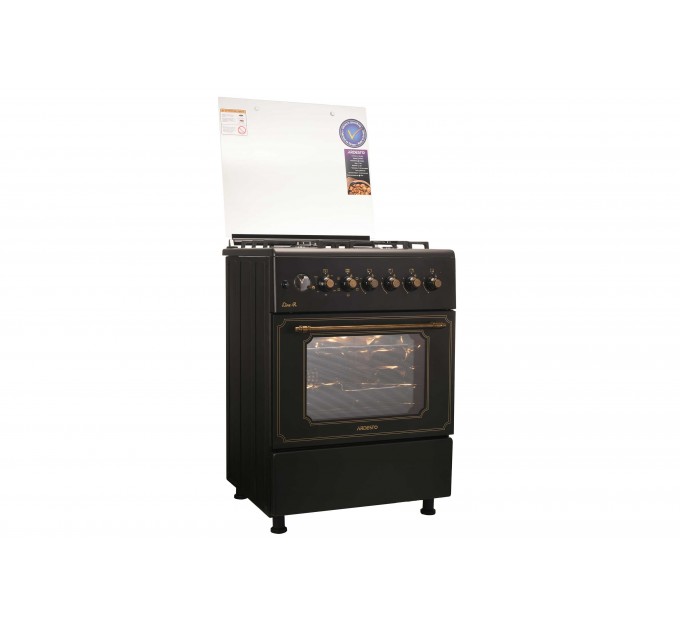 Плита ARDESTO комби Line-R, 53л, 60x60см, конвекция, чугун, подсветка, форсунки LPG (подключение газового баллона), черный