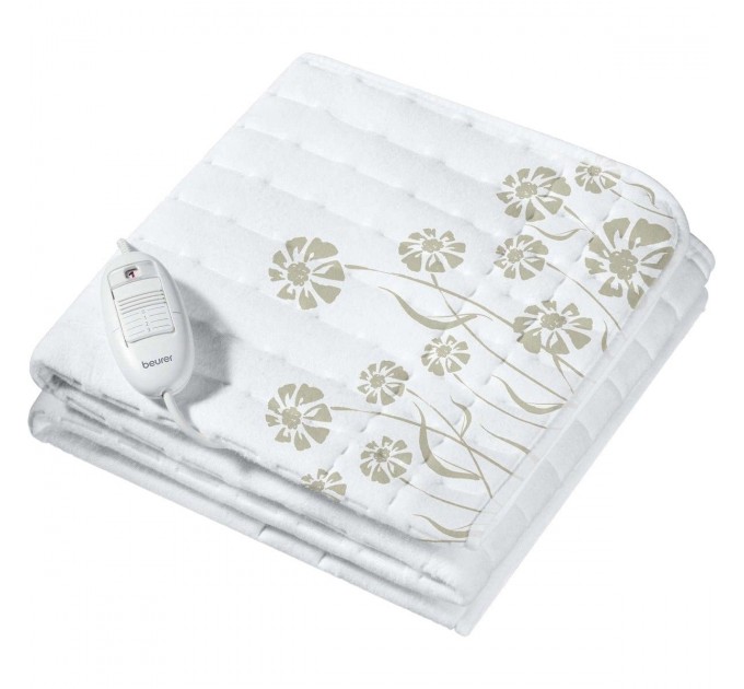 Електропростирадло Beurer, від мережі, 150х80см, 60Вт, 3 режими, фліс, білий