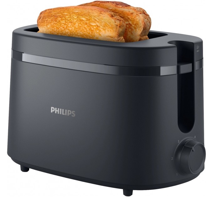 Тостер Philips Essentials Collection 650Вт, пластик, темно-сірий