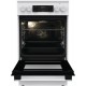 Плита Gorenje электрическая стеклокерамическая, 70л, 50x60см, дисплей, приготовление с паром, программатор, белый
