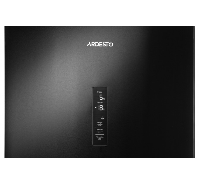 Холодильник ARDESTO с нижн. мороз., 201.8x59.5х66, холод.отд.-256л, мороз.отд.-104л, 2дв., А++, NF, инв., диспл внешн., зона св-ти, черный