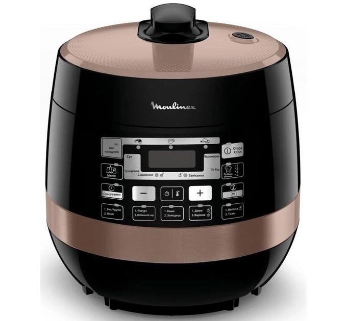 Мультиварка-скороварка Moulinex Quickchef, 1000Вт, чаша-5л, сенсорное управл., пластик, черный