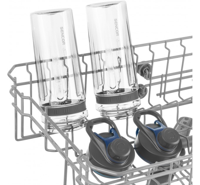 Блендер для смузи Sencor стационарный 800Вт, 2 емкости, чаша-600мл, титановые лезвия, синий