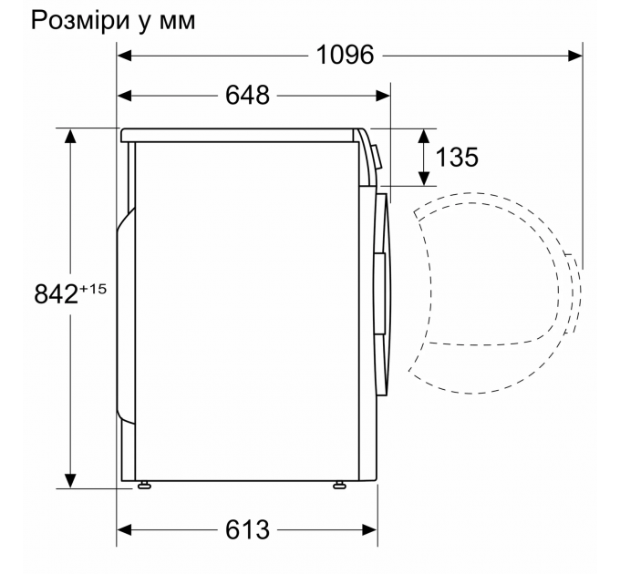 Сушильная машина Bosch тепловой насос, 9кг, A++, 61см, дисплей, белый