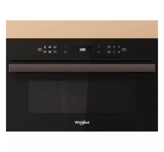 Мікрохвильова піч Whirlpool вбудована, 31л, електронне упр., 1000Вт, гриль, дисплей, чорний