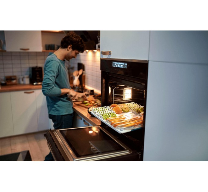 Духова шафа Beko електрична, 72л, A+, дисплей, конвекція, пара, телескопічні направляючі, нерж.