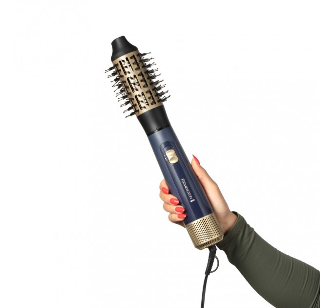 Фен-щетка Remington Sapphire Luxe, 1000Вт, режимов-2, иониз-я, хол. Обдув, керамика, сапфировый