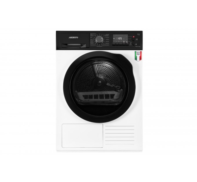 Сушильная машина ARDESTO тепловой насос Bianco Vero, 8кг, A++, 63см, дисплей, подсвет.барабана, белый