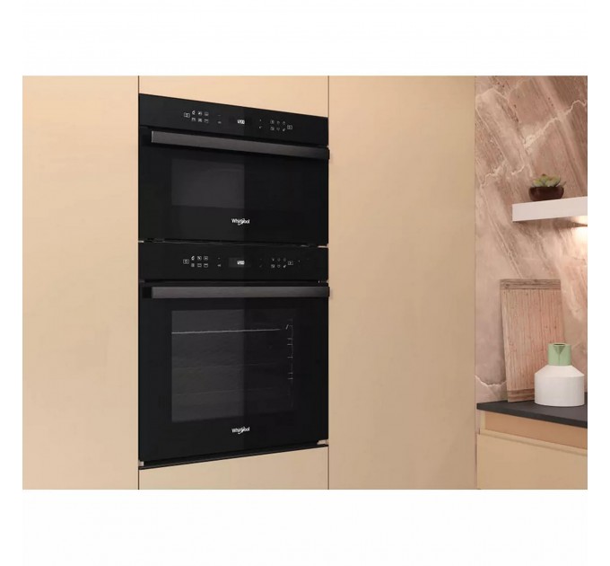 Мікрохвильова піч Whirlpool вбудована, 31л, електронне упр., 1000Вт, гриль, дисплей, чорний