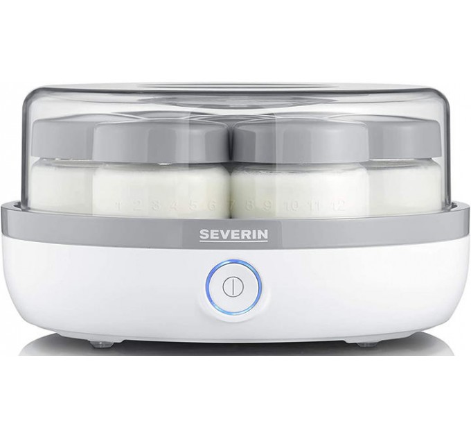 Йогуртниця Severin 13Вт, пластик, біло-сірий