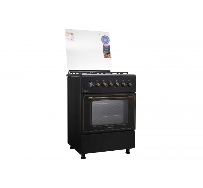 Плита ARDESTO комби Line-R, 53л, 60x60см, конвекция, чугун, подсветка, форсунки LPG (подключение газового баллона), черный