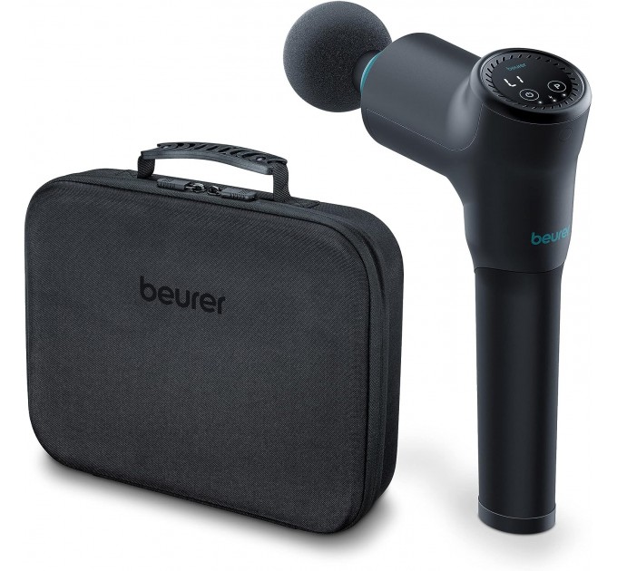 Масажер Beurer для тіла, літій- іонний акум., фасціальний, 5 насадок, чорний