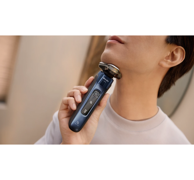 Бритва електр. Philips Series i9000 Prestige SkinIQ роторная, бритв.головок-3, Li-Ion, сух.+влажн., индикат. заряда, тверд. чехол, синий