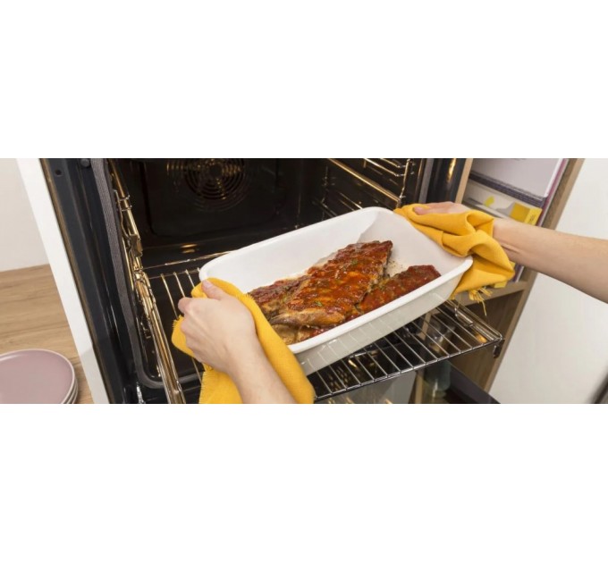 Духовой шкаф Gorenje электрический, 77л, A, пар, дисплей, макс.темпер.-300, белый