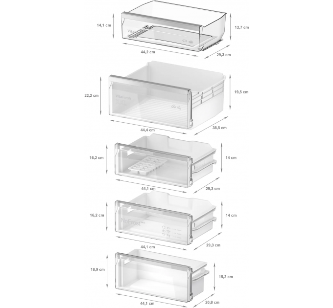 Холодильник Bosch встраиваемый с нижн. мороз., 194х56х55, xолод.отд.-215л, мороз.отд.-75л, 2дв., NF, белый