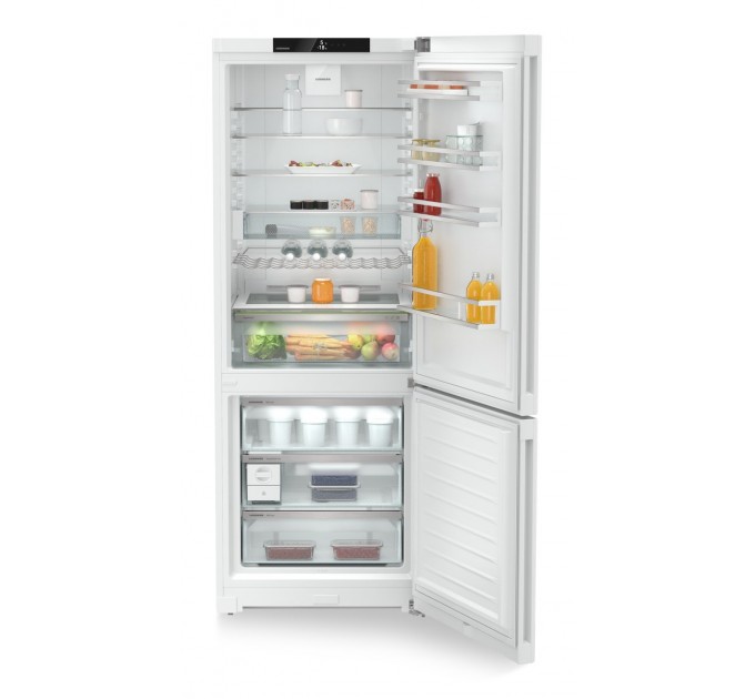 Холодильник Liebherr з нижн. мороз., 201.5x74.7х67.5, холод.відд.-346л, мороз.відд.-128л, 2дв., D, NF, диспл внутр., білий