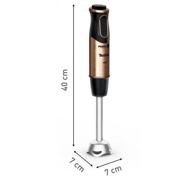 Блендер Tefal погружной Quickchef 1000Вт, 3в1, чаша-800мл, чопер-500мл, турборежим, бронзово-черный