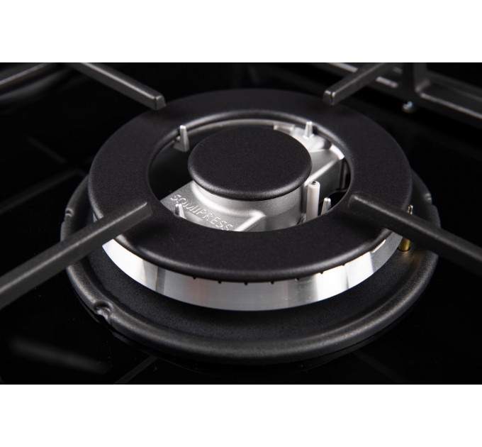 Варочная поверхность Hansa газ на стекле, 59см, чугун, черный