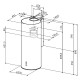 Вытяжка Faber купольная, 37см, 1136м.куб/ч, Cylindra Plus Bk Matt A37, черный матовый