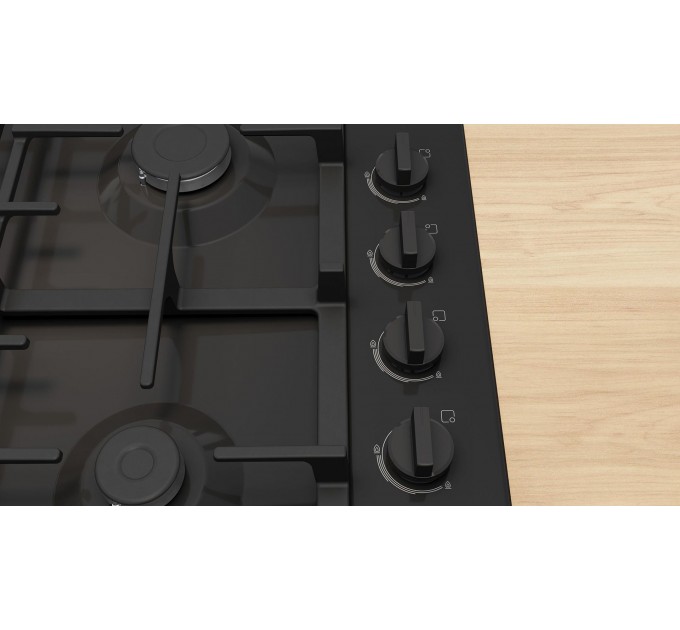 Варильна поверхня Bosch газова, 60см, чавун, WOK,чорний