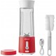 Блендер Sencor портативний для смузі 150Вт, чаша-500мл, USB-C, біло-червоний
