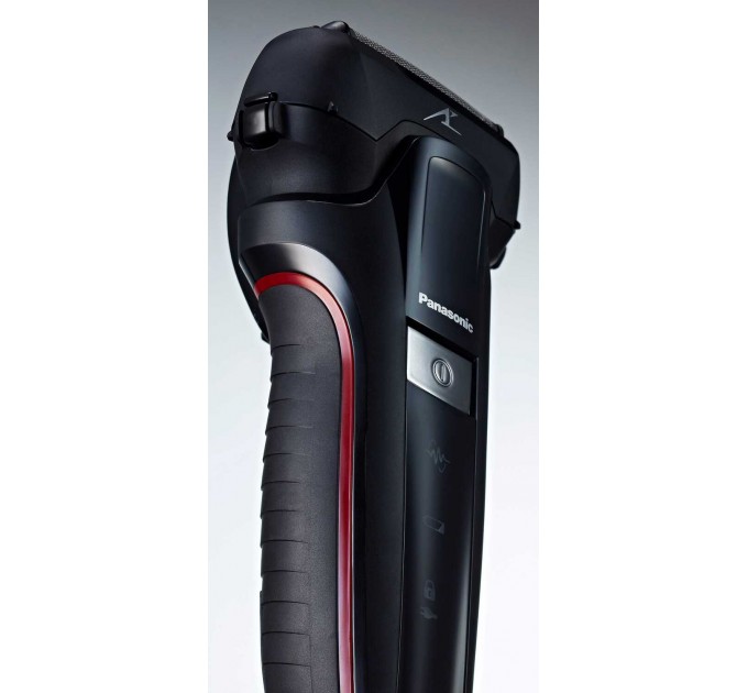 Бритва електр. Panasonic сеточная , 13000 об/мин, бритв.головок-3, Li-Ion, сух.+влажн., триммер, 2 насад.,док-станц. , черный